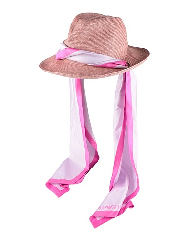 EMPORIO ARMANI Hat Antique rose 81% Paper Yarn, 19% Polyester