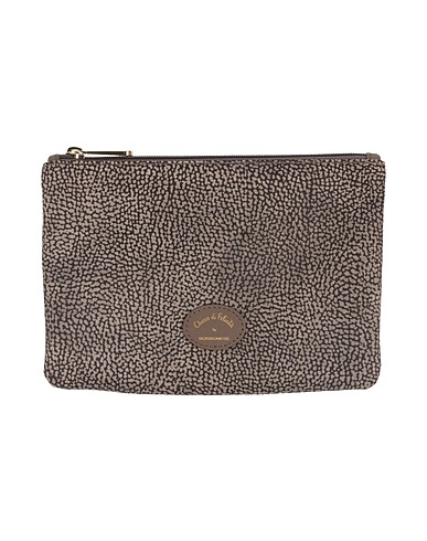 BORBONESE Pouch CHICCO DI FELICITÀ Khaki 100% Polyester, Leather