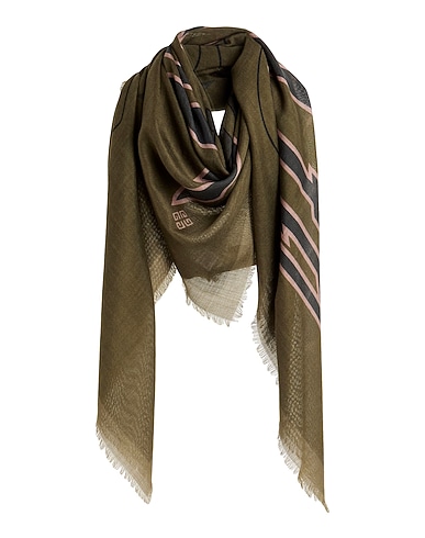 GIVENCHY Scarves and foulards Military green 65% Cashmere, 35% Silk
