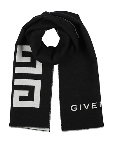 GIVENCHY Scarves and foulards Black 82% Wool, 9% Virgin Wool, 9% Silk