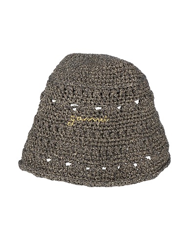 GANNI Hat Black 60% Cotton, 40% Metallic fiber