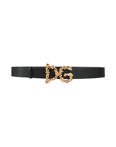 DOLCE&GABBANA Regular belt Black 100% Calfskin