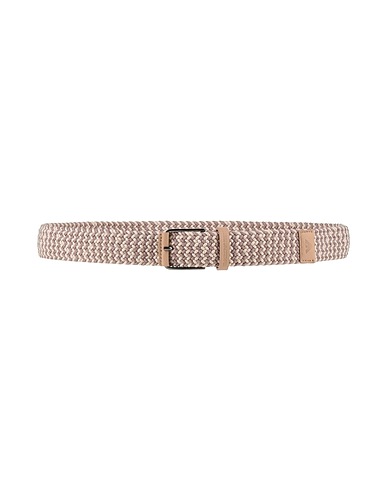 EMPORIO ARMANI Fabric belt Light brown 70% Viscose, 30% Elastane, Cow leather