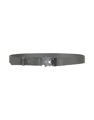 MONTBLANC Leather belt Charcoal Cow leather, Brass