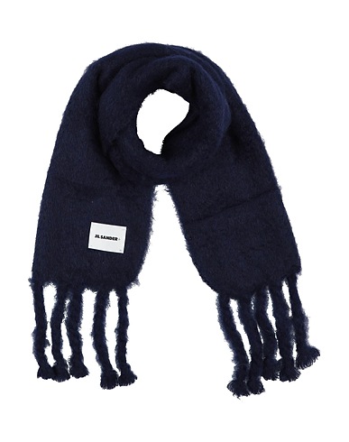 JIL SANDER+ Scarves and foulards Midnight blue 73% Mohair wool, 24% Wool, 3% Polyamide