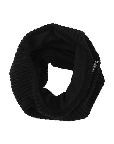 EA7 Scarves and foulards Black 55% Wool, 26% Polyester, 19% Polyamide