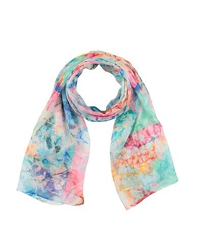 CARACTÈRE Scarves and foulards Turquoise 100% Polyester