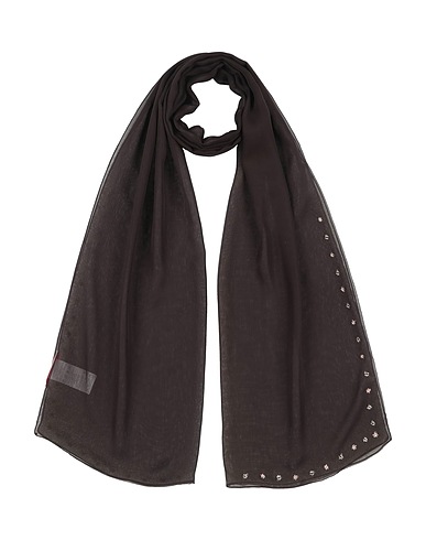 VALENTINO GARAVANI Scarves and foulards Dark brown 100% Silk