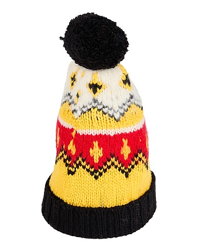 MONCLER GRENOBLE Cappello Giallo 90% Lana Vergine, 10% Poliammide, Lana, Lana di alpaca