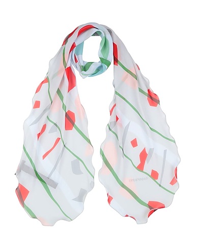 EMPORIO ARMANI Scarves and foulards Light grey 100% Silk