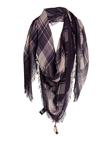 MAX MARA STUDIO Scarves and foulards Dark purple 75% Modal, 25% Virgin Wool