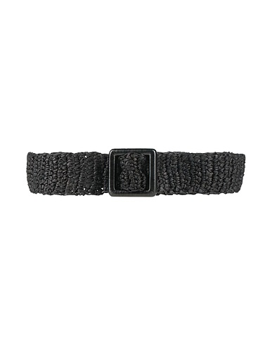 LIVIANA CONTI High-waist belt Chocolate brown Textile fibers