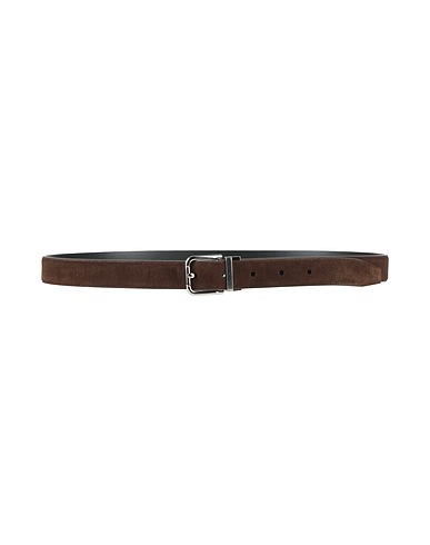 DOLCE&GABBANA Leather belt Chocolate brown Calfskin