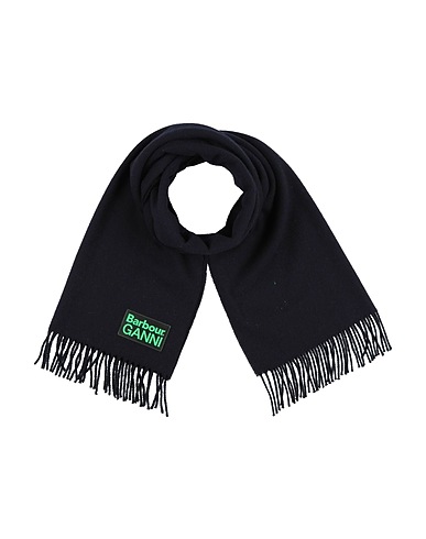BARBOUR x GANNI Scarves and foulards Midnight blue 100% Wool