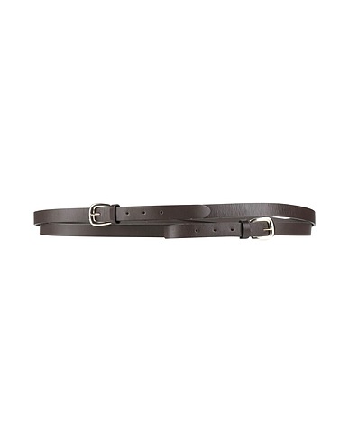 ERIKA CAVALLINI Thin belt Dark brown Leather