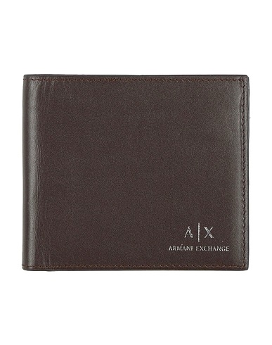 ARMANI EXCHANGE Wallet TESTA DI MORO 100% Cow leather