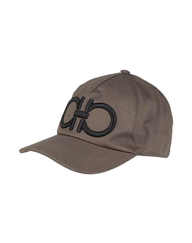 FERRAGAMO Hat VERDE MILITARE 95% Cotton, 5% Brass