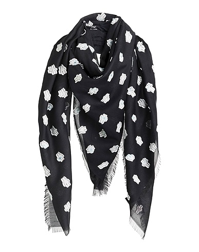 KENZO マフラー＆スカーフ ブラック レーヨン 55% / シルク 34% / コットン 10% / ポリエステル 1%