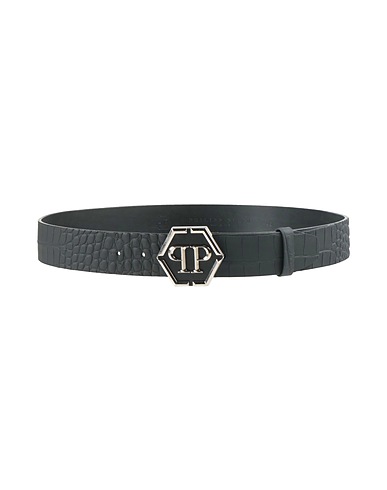 PHILIPP PLEIN Leather belt Black Leather