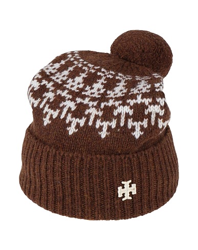 TORY BURCH Hat Brown 100% Merino Wool