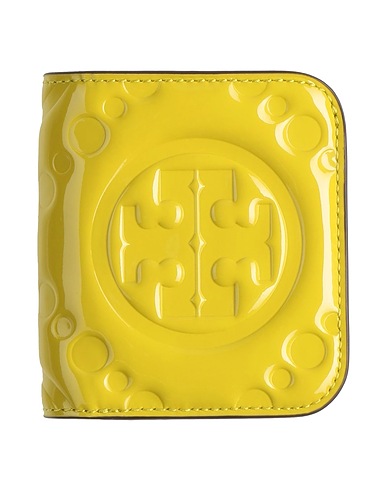 TORY BURCH Wallet Lime green Textile fibers