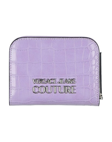 VERSACE JEANS COUTURE Wallet Lilac Calfskin