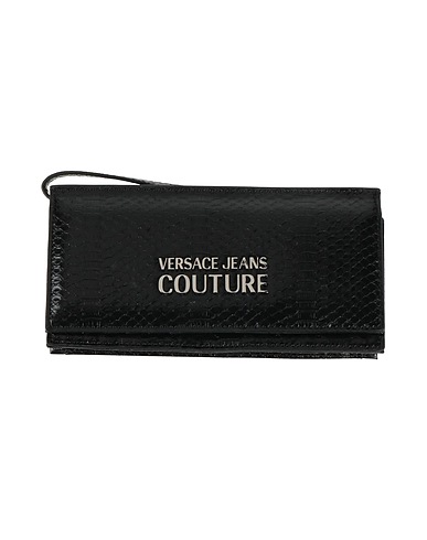 VERSACE JEANS COUTURE Wallet Black 100% Polyester, Polyurethane resin