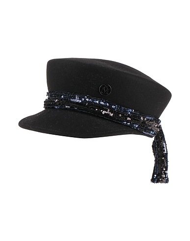 MAISON MICHEL Hat Black 100% Wool, Polyester, Elastane
