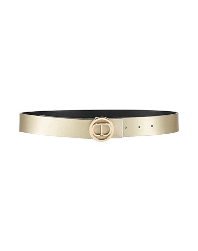 TWINSET Cintura Regular Platino 50% Pelle rigenerata, 25% Poliestere, 25% Poliuretano