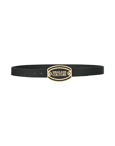 VERSACE JEANS COUTURE Leather belt Black Calfskin