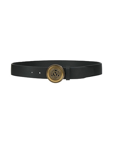 VERSACE JEANS COUTURE Leather belt Black Calfskin