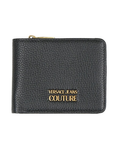 VERSACE JEANS COUTURE Wallet Black 100% Cow leather