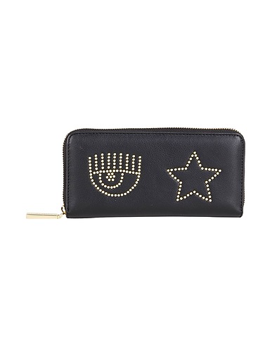 CHIARA FERRAGNI Wallet Black 100% Polyurethane resin