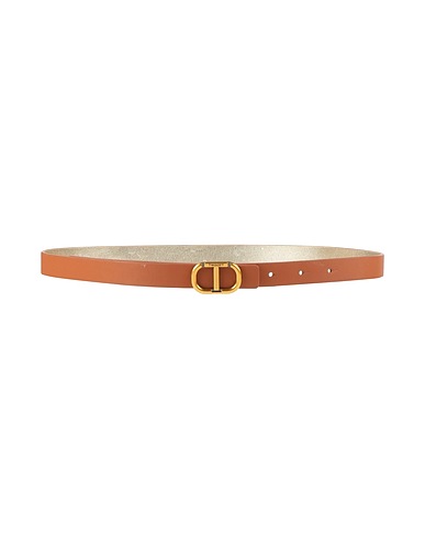 TWINSET Cintura Sottile Marrone Pelle di bovino