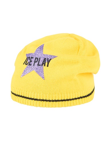 ICE PLAY Hat Yellow 38% Viscose, 35% Polyamide, 22% Wool, 5% Alpaca wool, Polyester