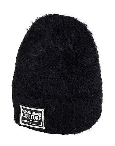 VERSACE JEANS COUTURE Hat Black 90% Polyamide, 10% Acrylic