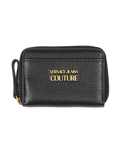 VERSACE JEANS COUTURE Wallet Black Calf hair