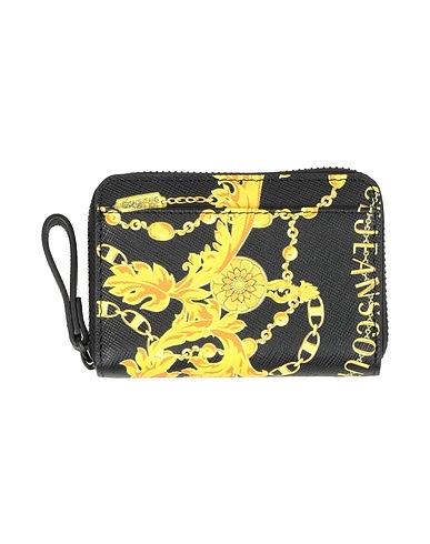 VERSACE JEANS COUTURE Wallet Black Calfskin