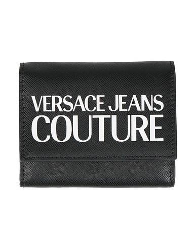 VERSACE JEANS COUTURE Wallet Black Calfskin