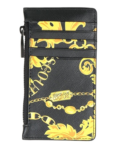 VERSACE JEANS COUTURE Small Leather Goods Black Calfskin