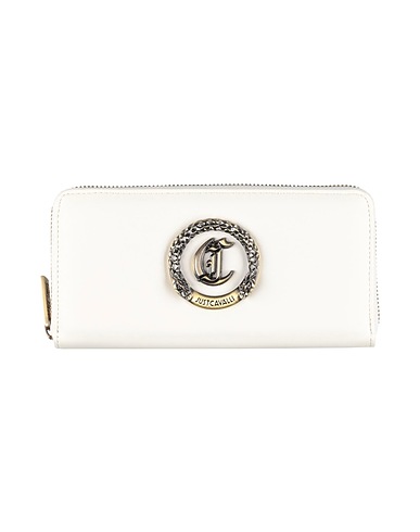 JUST CAVALLI Portafoglio Bianco 100% Poliestere, Resina poliuretanica