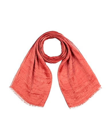SEVENTY VENEZIA Scarves and foulards Rust 64% Polyester, 36% Silk