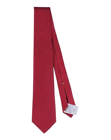 CANALI Cravatte e papillon Rosso pomodoro 100% Seta