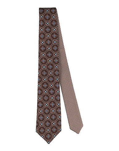CANALI Ties and bow ties Chocolate brown 100% Silk