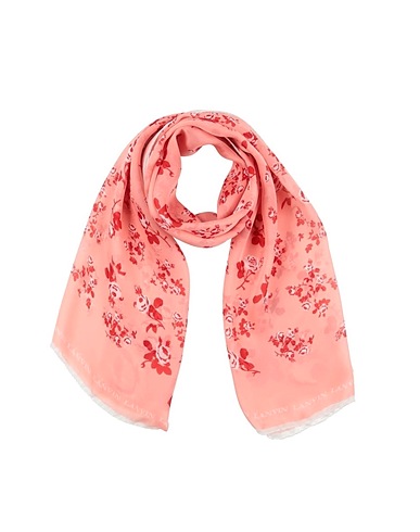 LANVIN Scarves and foulards Salmon pink 100% Silk
