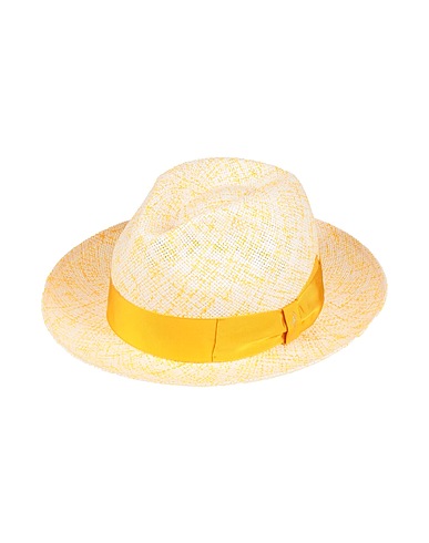 BORSALINO Hat Pastel yellow 100% Paper Yarn
