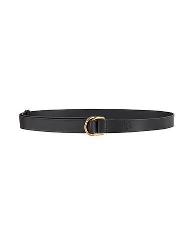 IL BISONTE Regular belt Black Leather