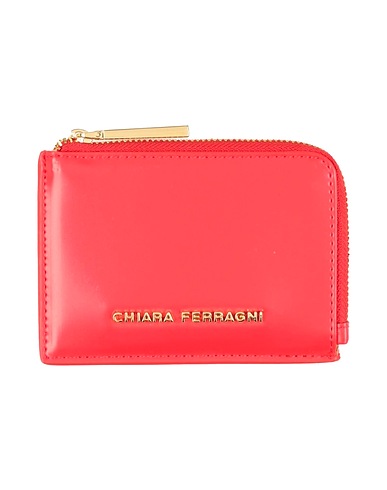 CHIARA FERRAGNI Wallet Red 100% Polyester, Polyurethane resin
