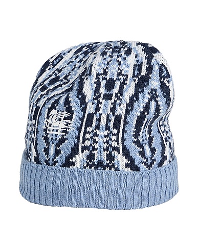 ETRO Hat Light blue 82% Virgin Wool, 9% Viscose, 6% Polyamide, 3% Cashmere