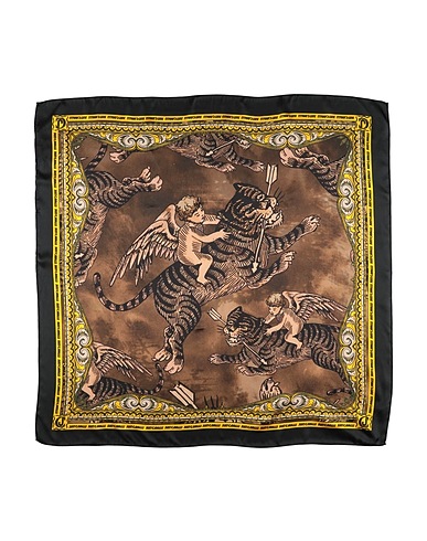 JUST CAVALLI Sciarpe e foulard Testa di moro 100% Seta
